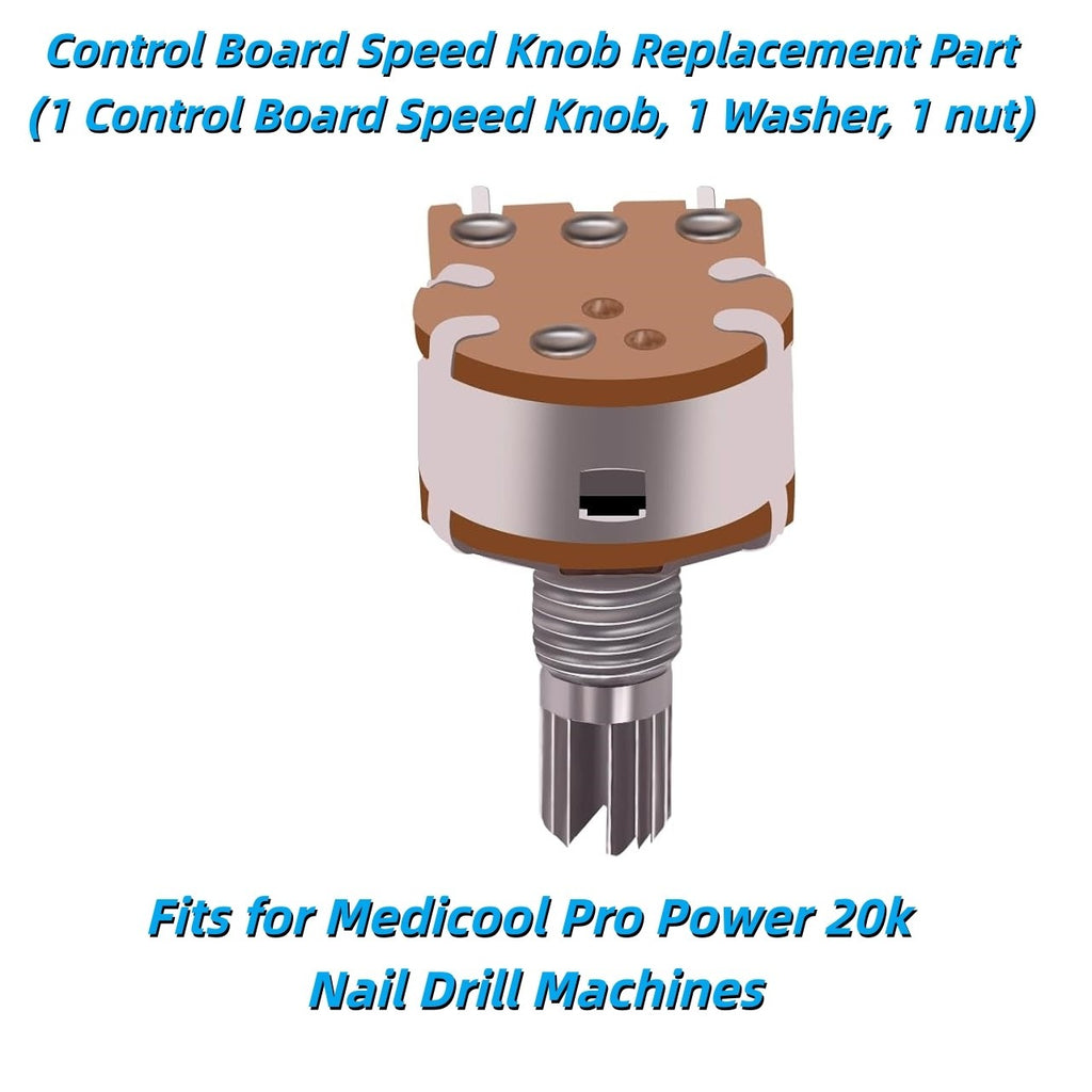 Control Board Speed Knob Replacement Part for Nail Drill Machines - Fits Medicool Pro Power 20k