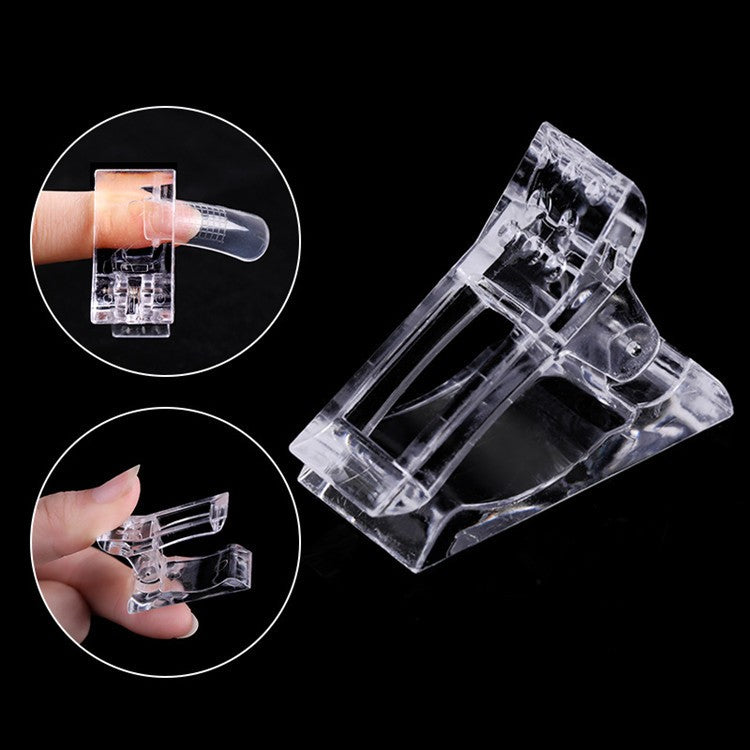 10PCS Nail Tips Clip for Gel Nail Extensions and Shaping - Manicure Clamp Set