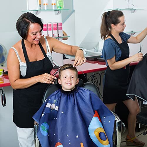 Kids Waterproof Haircut Cape Cloth Gown for Salon & Barbershops