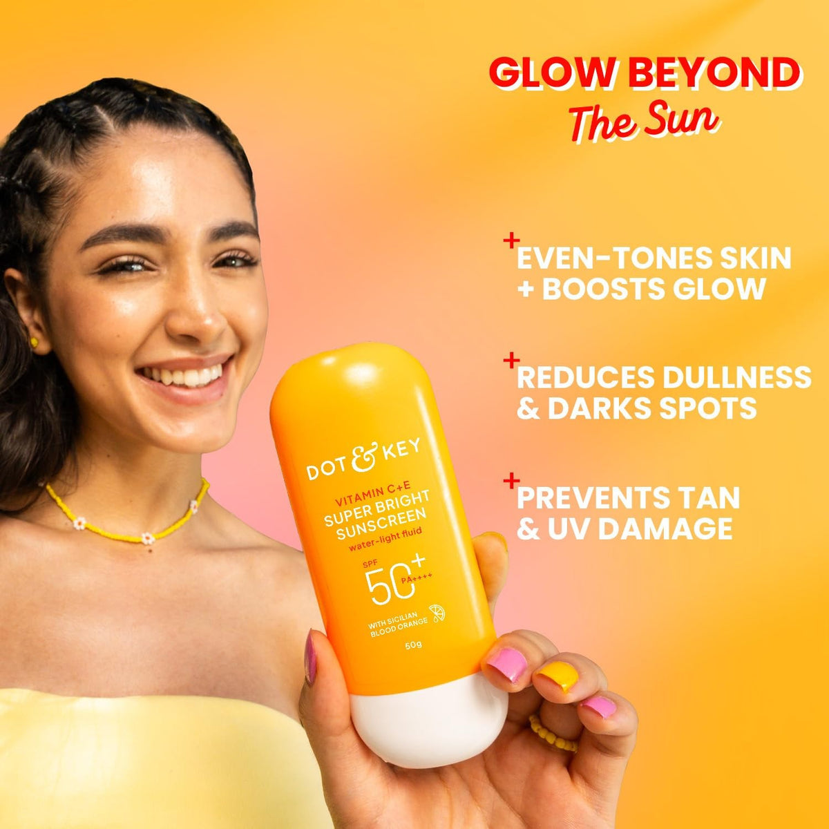 Vitamin C E Super Bright Sunscreen SPF 50+ 50g - Broad Spectrum Sun Protection
