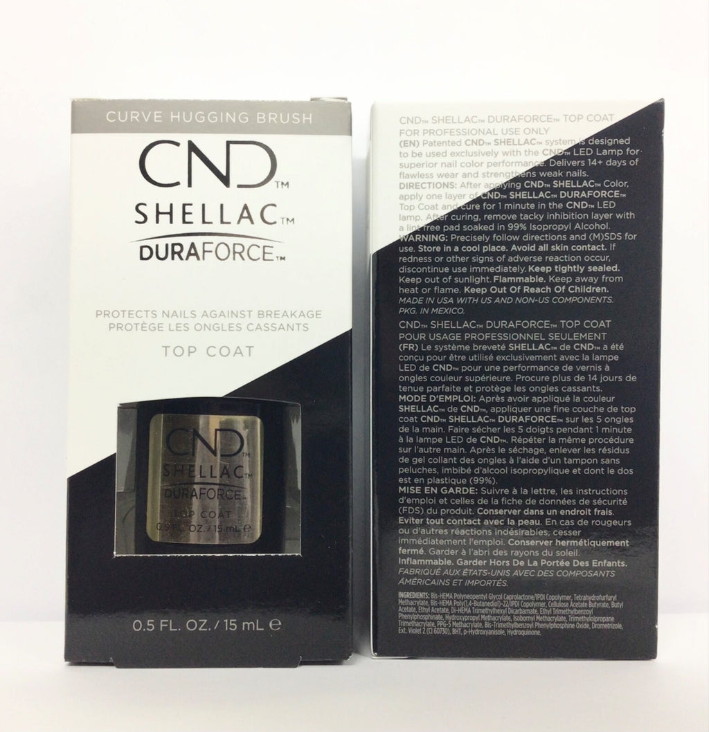 CND Shellac Gel Nail Polish Kit Large Base & Duraforce Top Coat 0.5oz