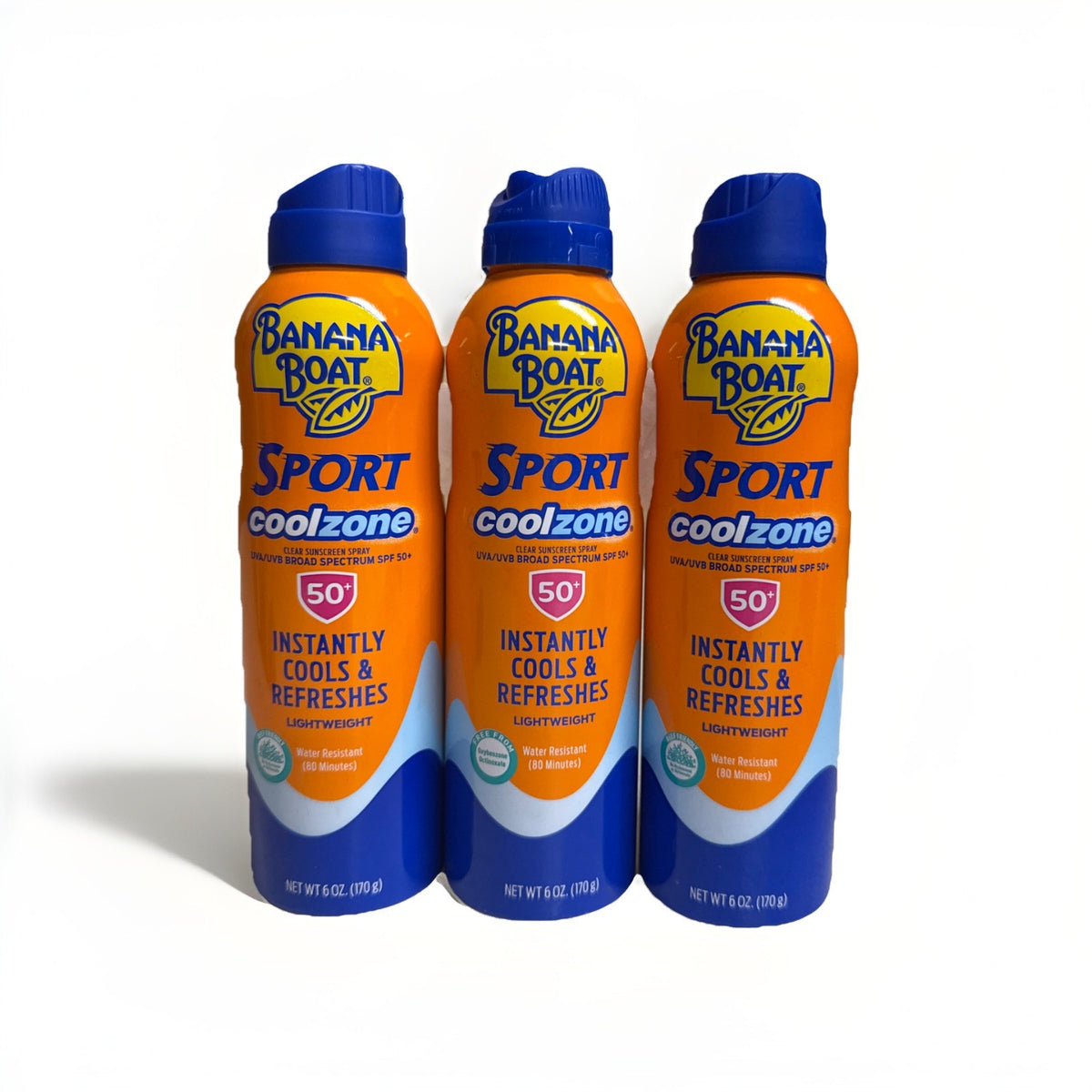 SPF 50 Clear Sunscreen Spray 6oz - 3 Pack Waterproof Sun Protection
