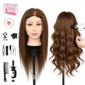 18 Inch Real Human Hair Mannequin Head for Hair Styling Training Kit