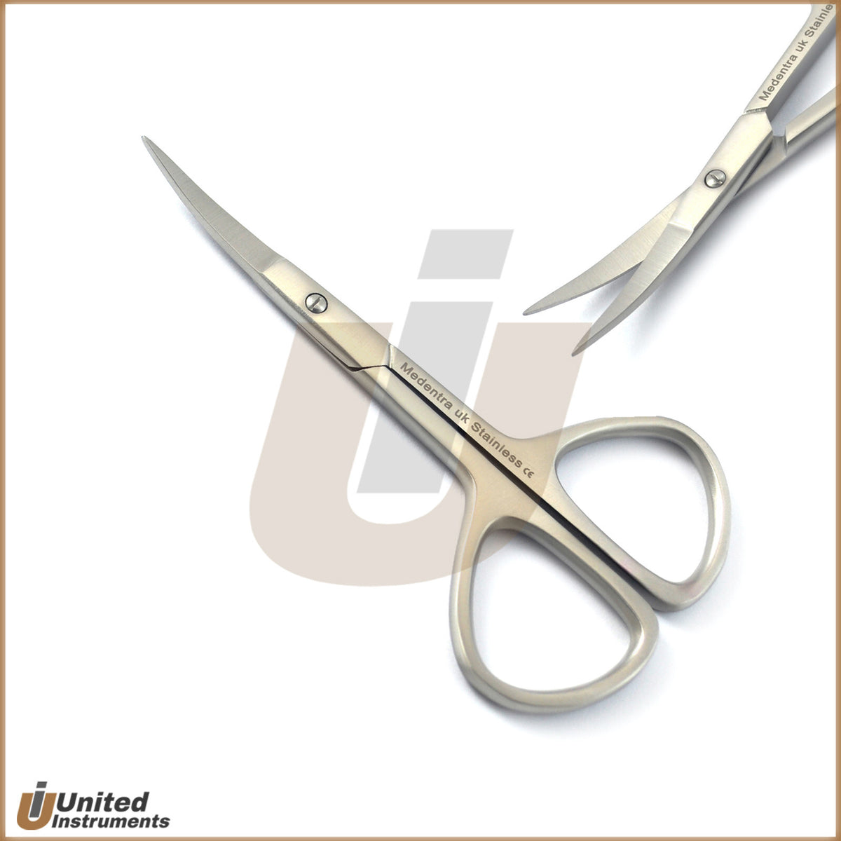 Small Curved Cuticle and Toenail Scissors - Stainless Steel Nail Art Shears
