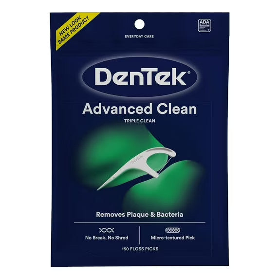 DenTek Triple Clean Floss Picks Pack of 150 – Shred-Resistant, Tongue Cleaner, Oral Care