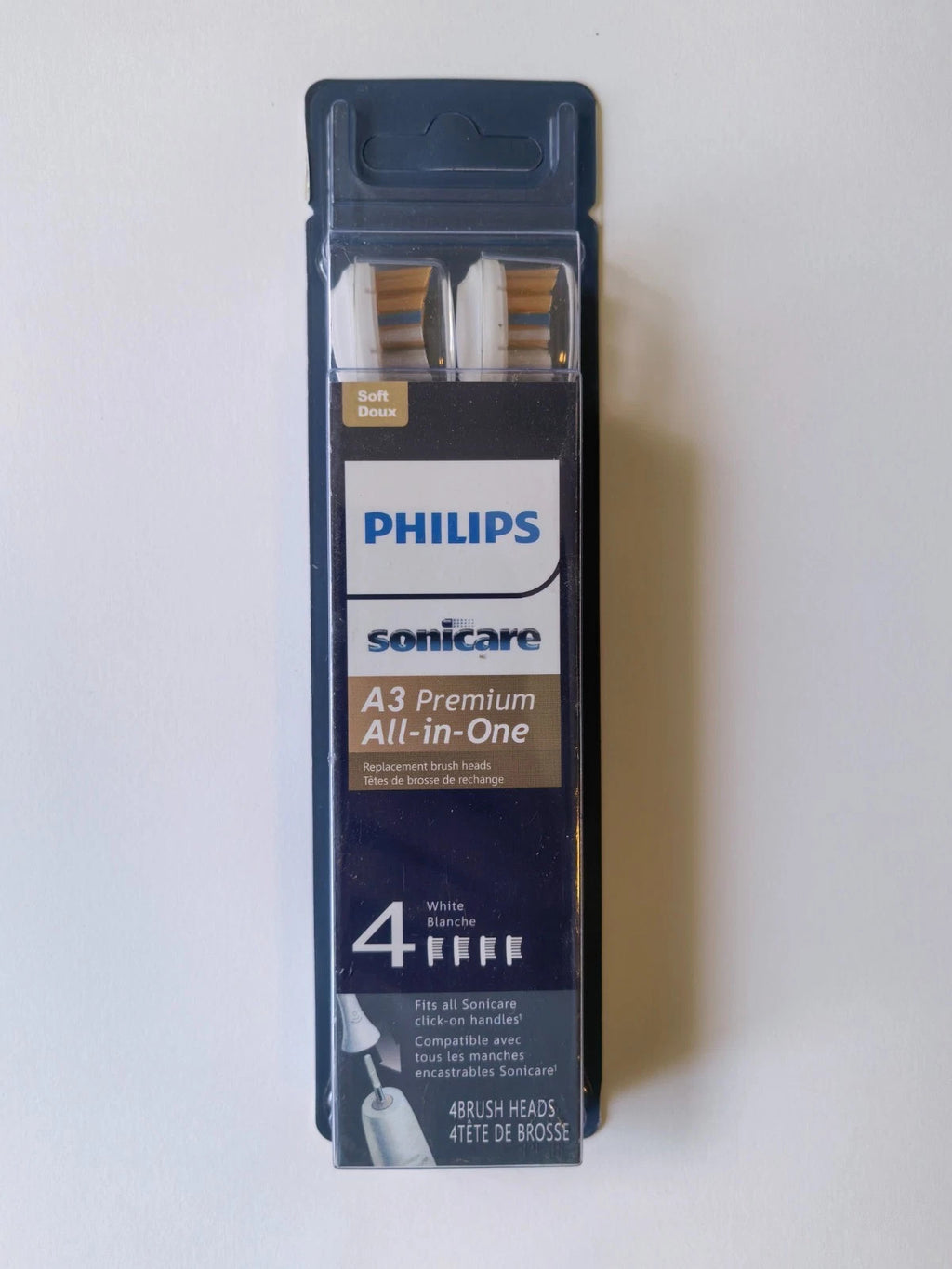 4 Pack White Replacement Toothbrush Heads for Sonicare Electric Toothbrush