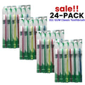 GUM Classic Toothbrush 3-Row Soft Bristles Pack of 24 - Compact & Gentle