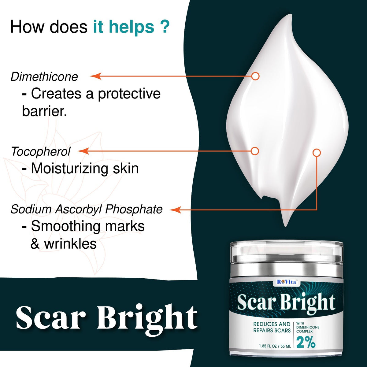 Scar Removal Cream for Fast Repair of Old & New Scars 55ML
