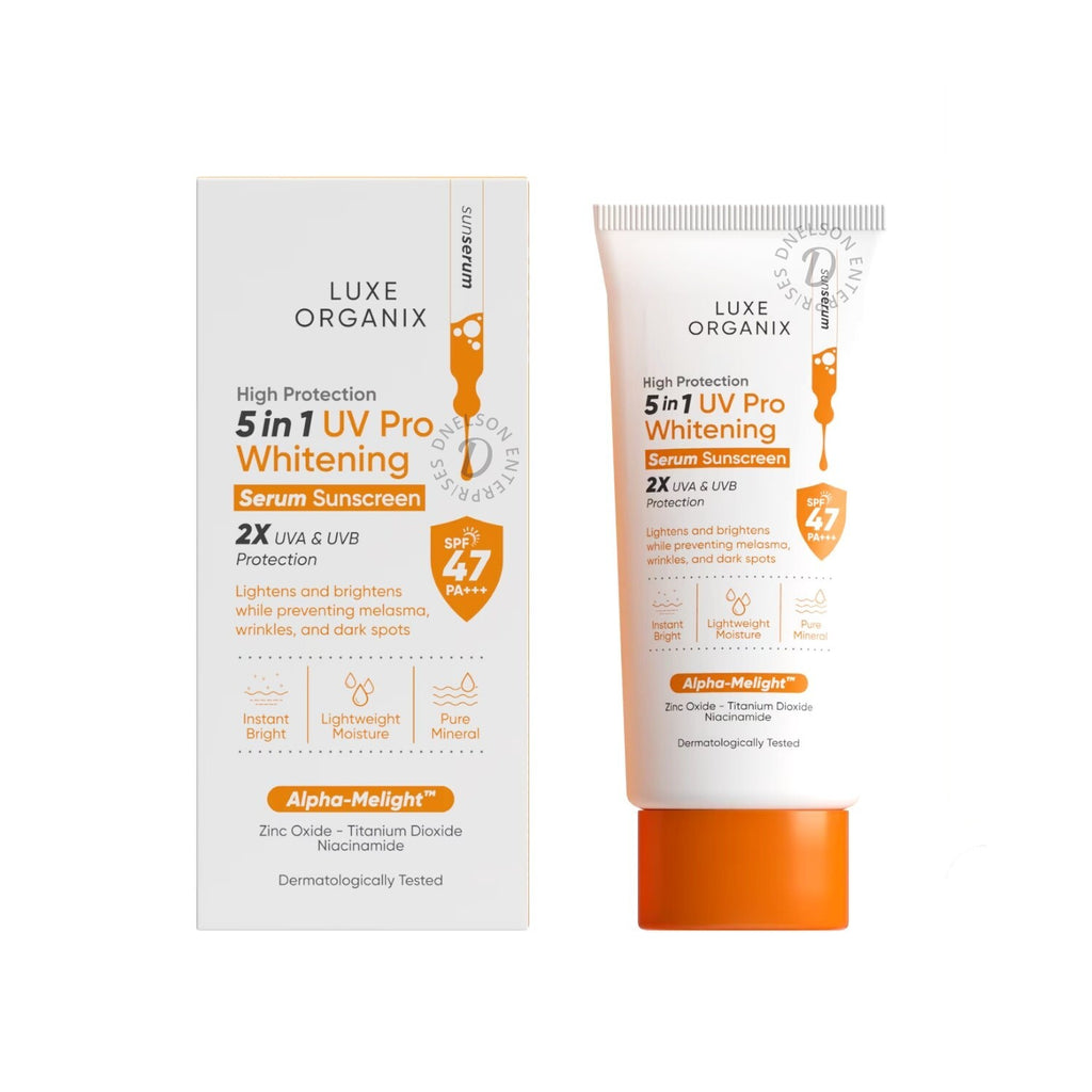 UV Pro Whitening Serum Sunscreen SPF 47 PA+++ 40ml - Lightweight, Water-Resistant, Brightening & Anti-Aging