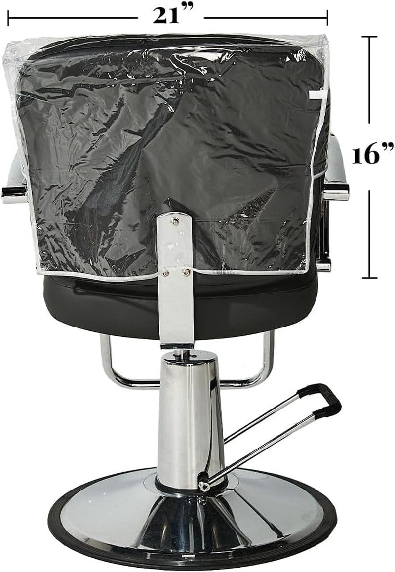 Salon Chair Cover - Clear Vinyl Upholstery Protector for Stain & Chemical Prevention