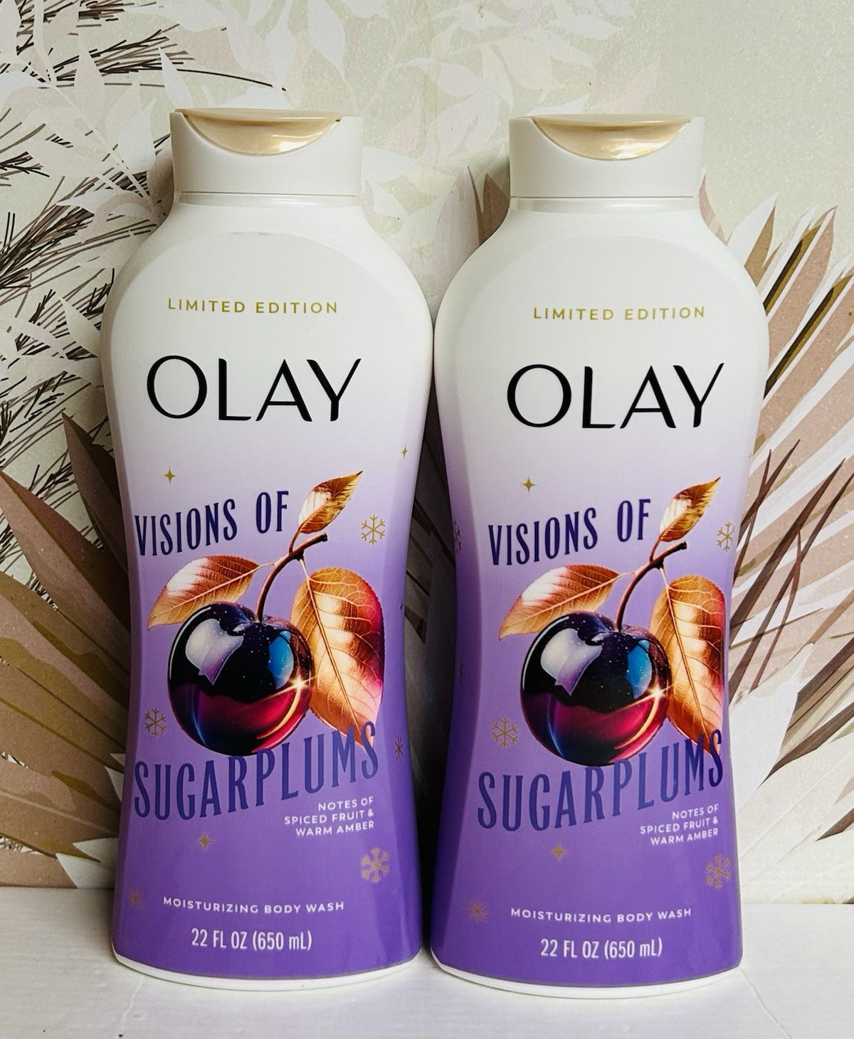 2-Pack Moisturizing Body Wash with Sugar Plums Scent - 22 fl oz Each