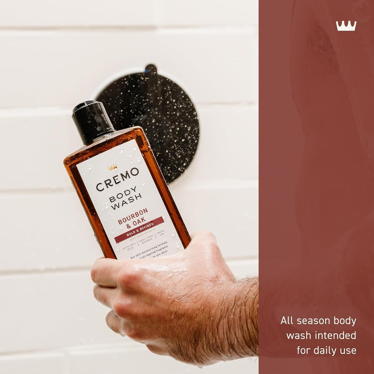 Men's Body Wash - Bourbon & Oak, 16 Fl Oz, Rich Lather & Sophisticated Scent