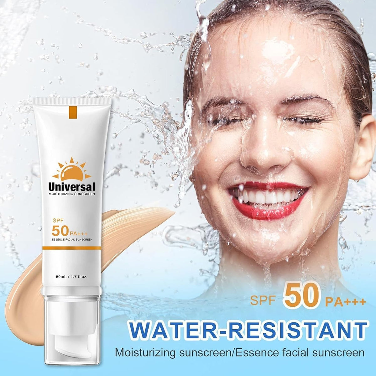 Tinted Sunscreen SPF 50+ for Face - Hydrating UV Protection, No White Cast