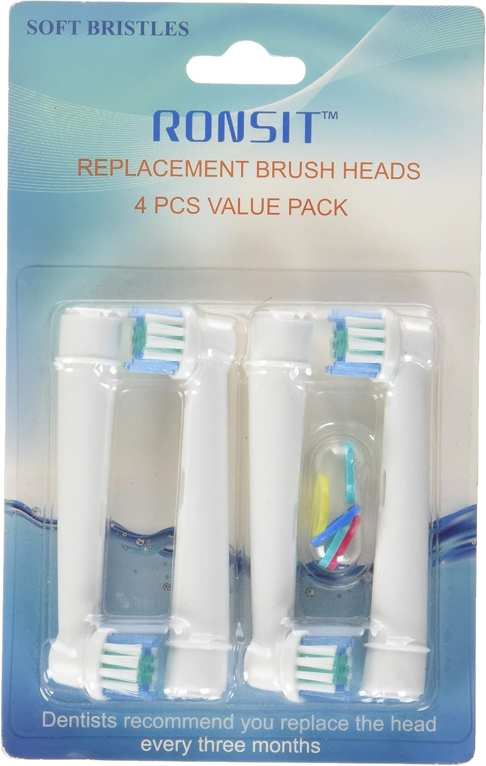 Replacement Toothbrush Heads for Oral B - Soft Dupont Bristles, 4 Pack