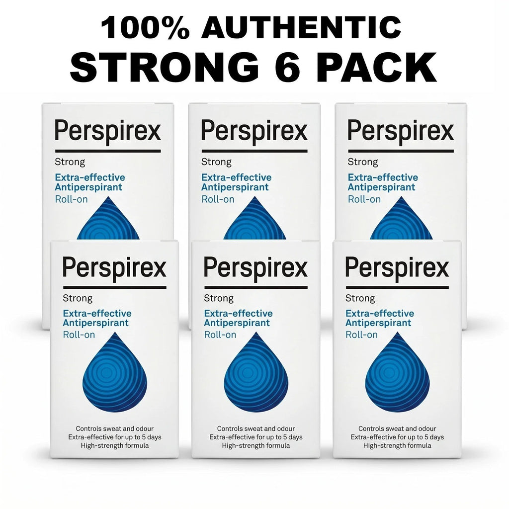 Perspirex Strong Antiperspirant Roll-On 20ml – 6 Pack, Clinical Sweat Protection