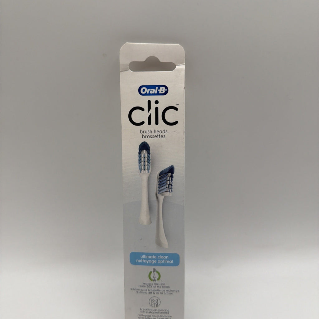 Oral B Clic Toothbrush Replacement Heads - Pack of 2