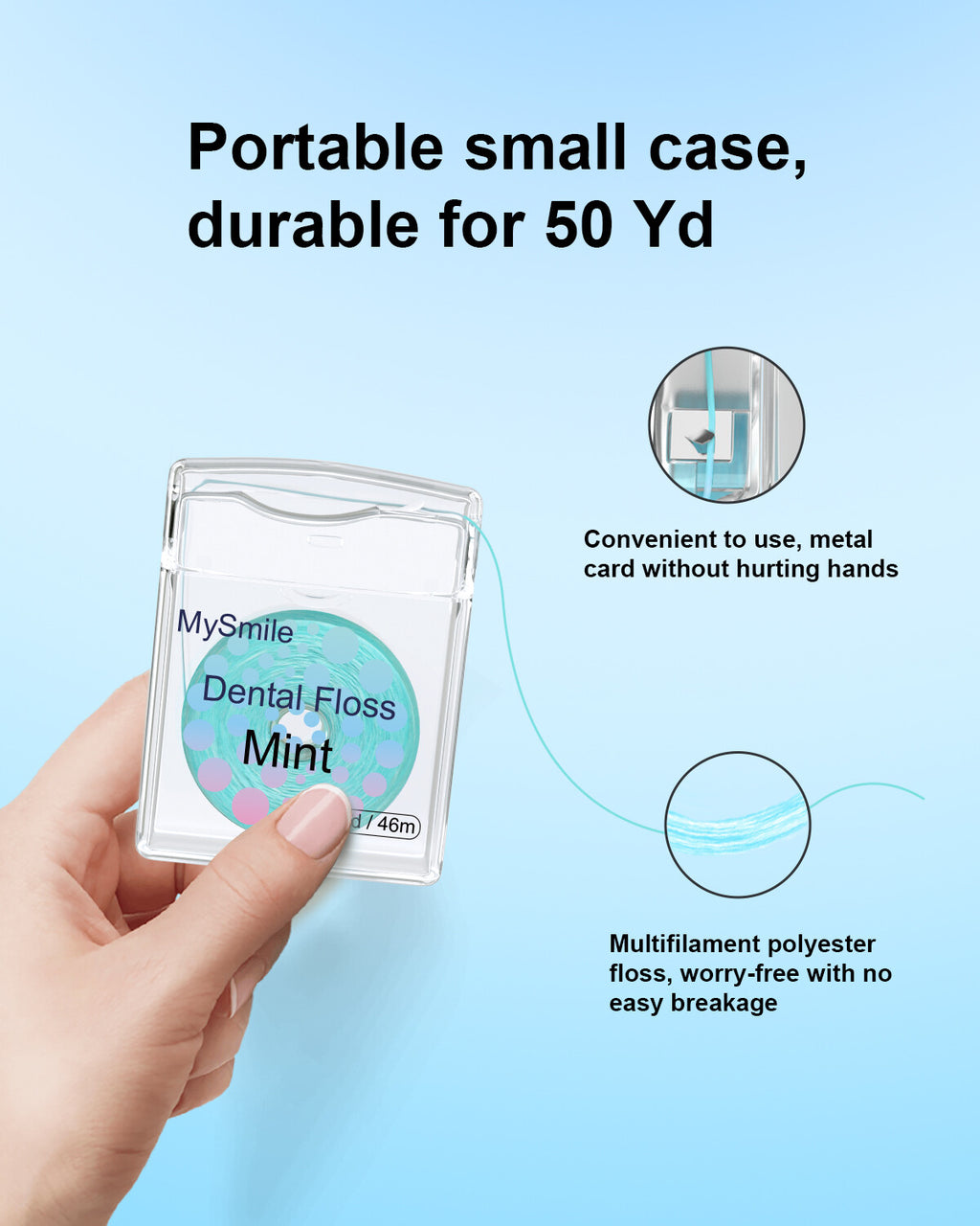 Expanding Dental Floss Pack - Gentle, Shred-Resistant Mint Floss for Sensitive Gums