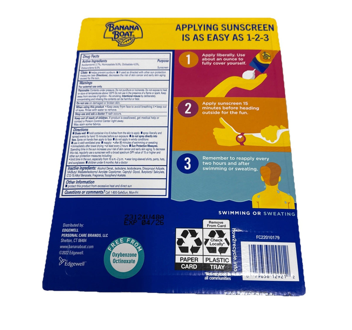 SPF 50 Sunscreen Pack - 3 x 6 Oz Ultra Water-Resistant Sunblock