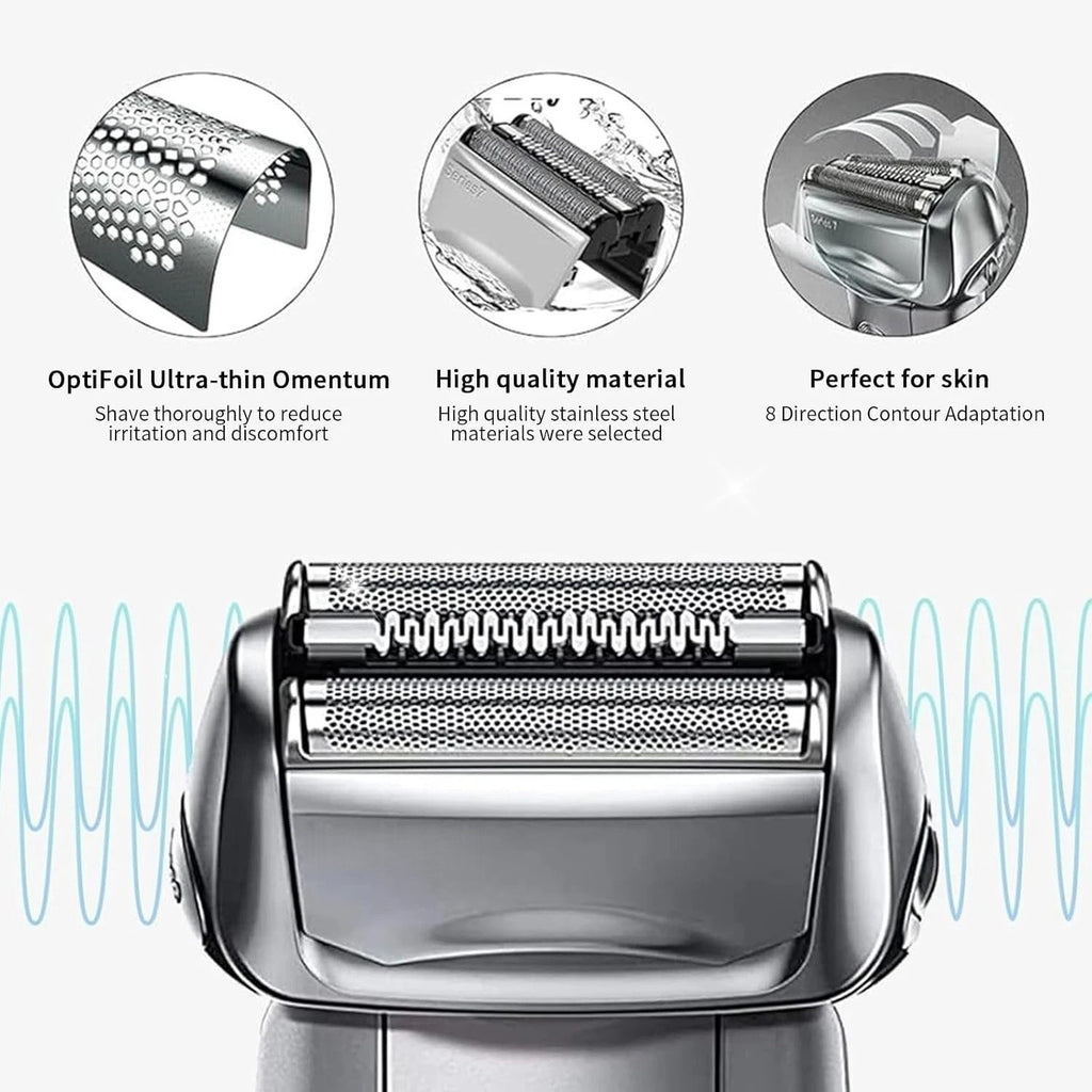 70s Replacement Foil Head for Braun Series 7 Shavers - Compatible with 720cc 750cc