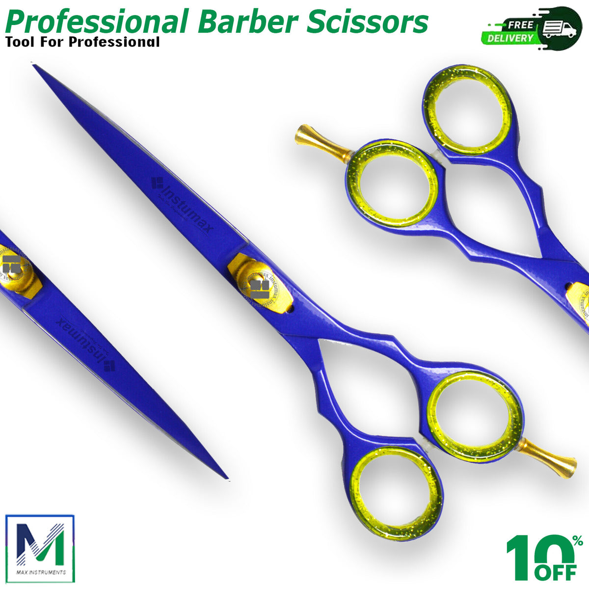 Professional Barber Hair Cutting Scissors for Salons & Stylists