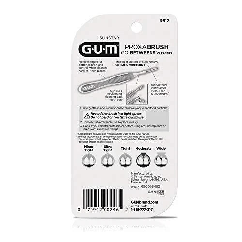 Interdental Cleaners for Braces - 10 Count Go Betweens Moderate Dental Floss Picks