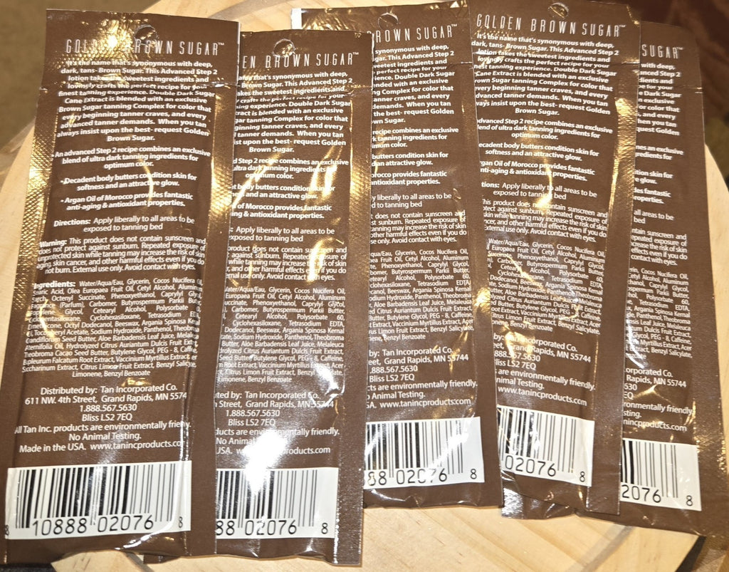 Brown Sugar Golden Brown Sugar Step 2 Tanning Bed Lotion - 5 Packets