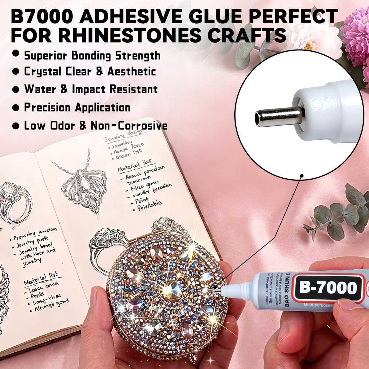 Bedazzling Rhinestone Kit with 42 Colors and 42000 Pcs for Crafts and DIY