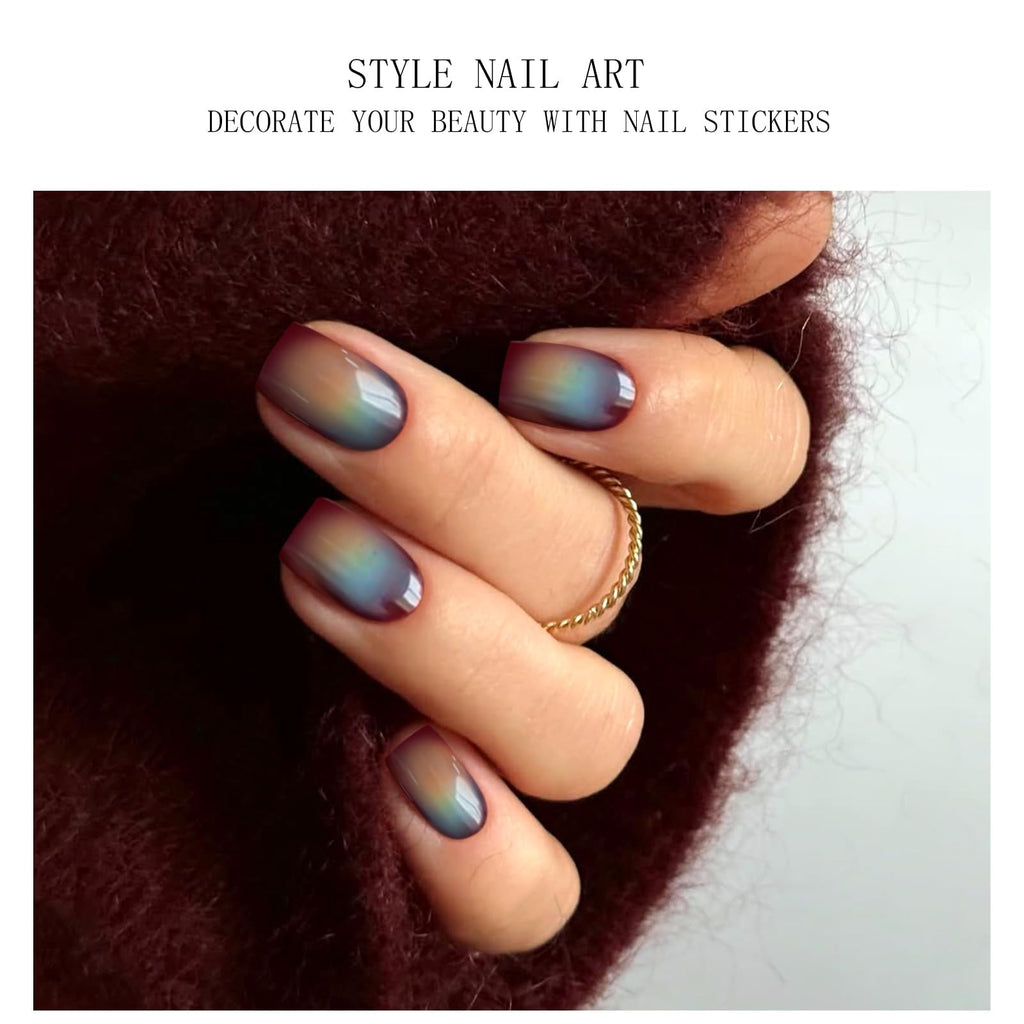 Semi Cured Nail Art Stickers Wraps Gradient - Easy DIY Manicure