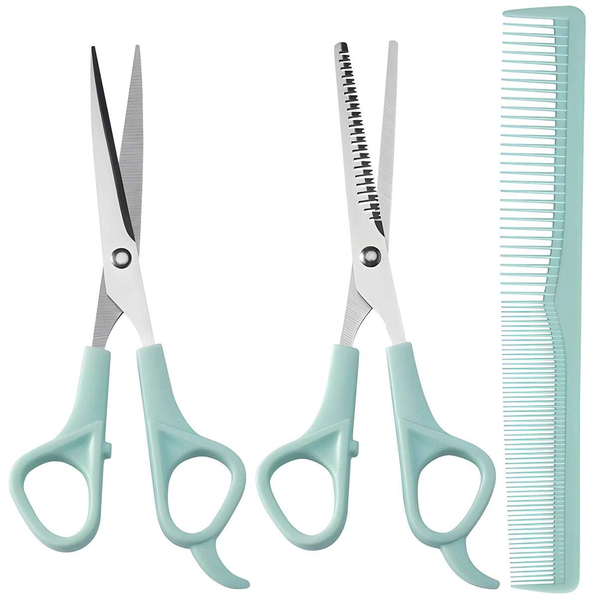 Hair Cutting Scissors Thinning Shears & Comb Set for Men Women Kids Pets