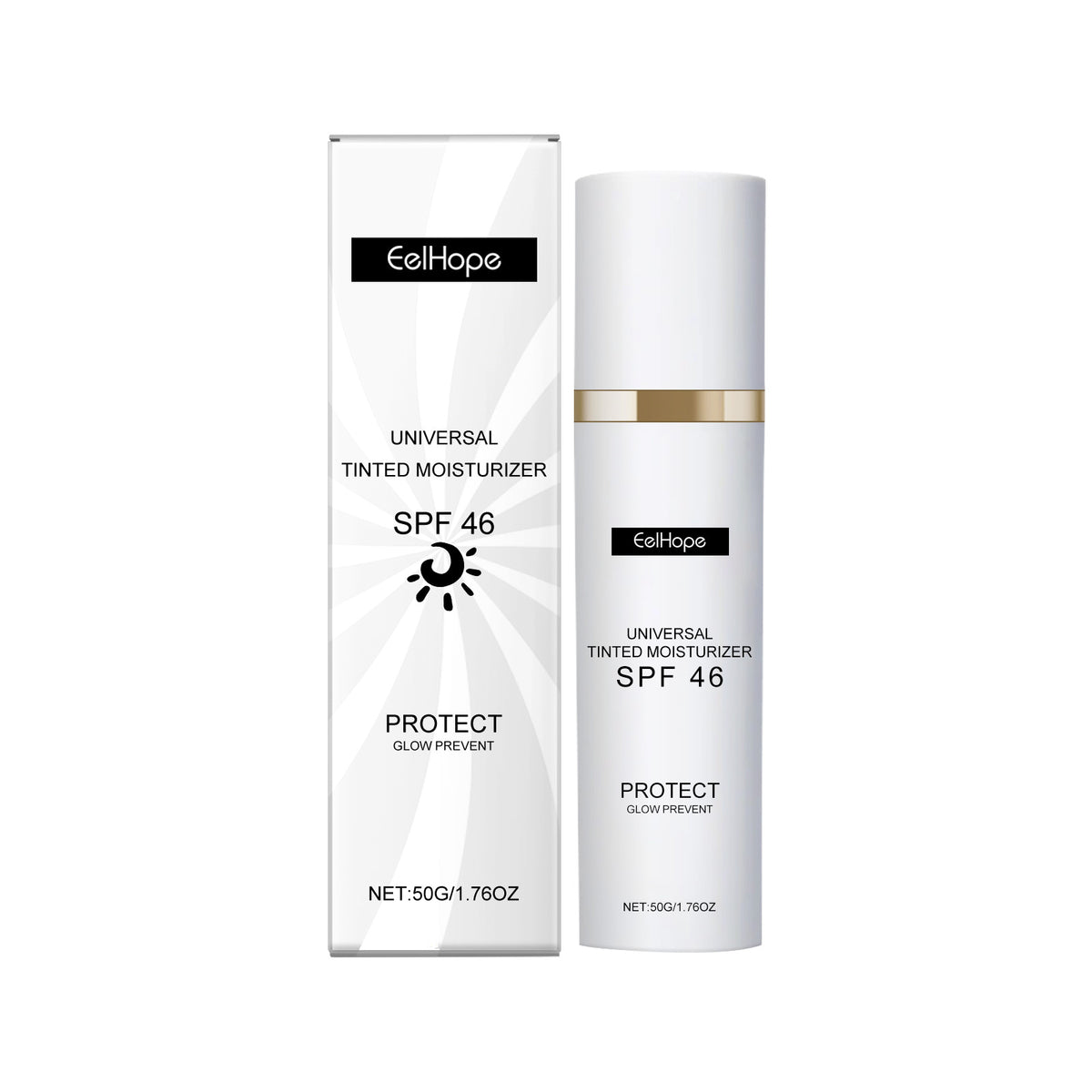 Brightening Face Sunscreen SPF 46 Tinted Moisturizer Anti-Aging - Pack of 1/2/4