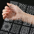 White Daisy Flower Nail Art Stickers Set - 10 Sheets for Manicure Decor