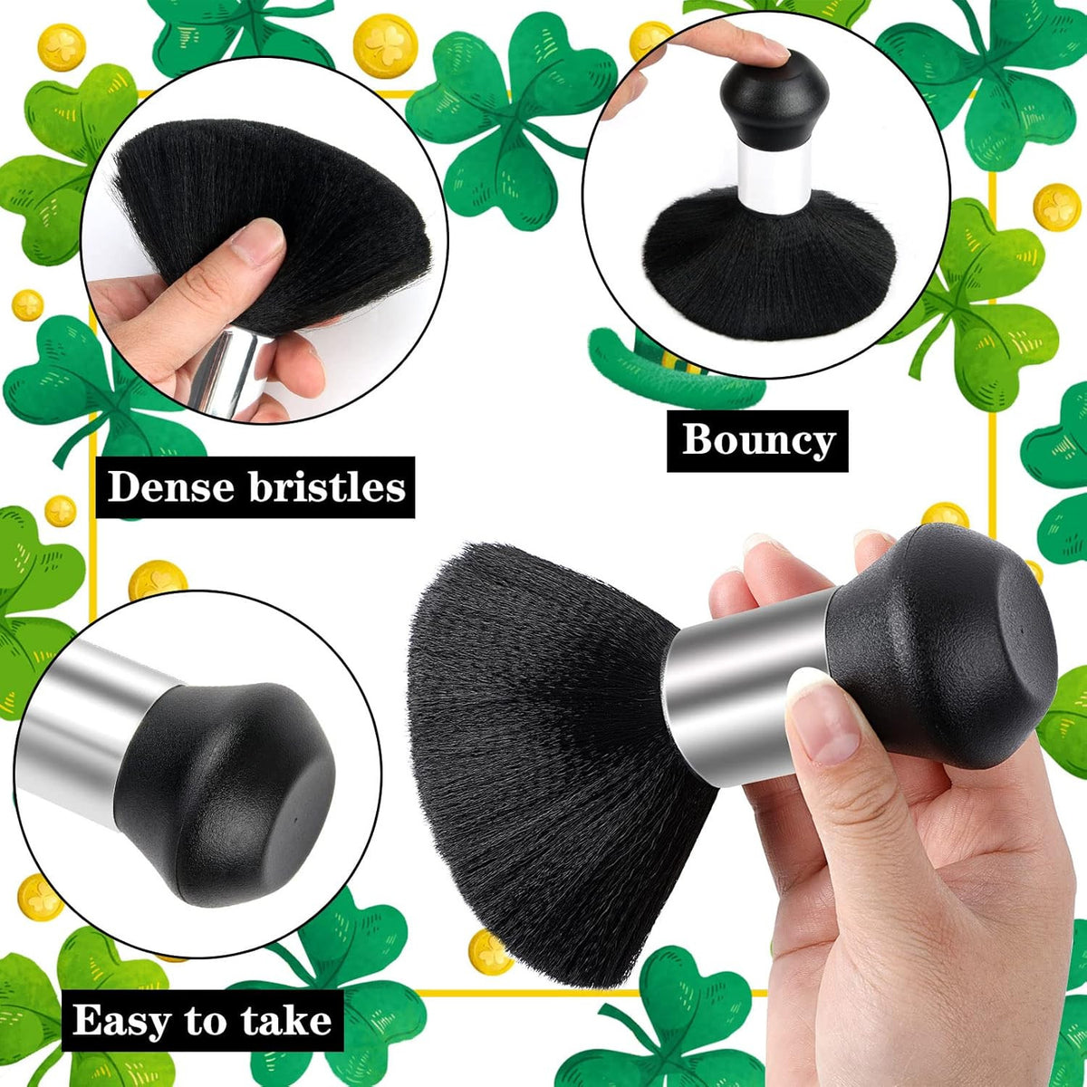 St. Patrick's Day Professional Barber Cape with Neck Duster Brush - Green