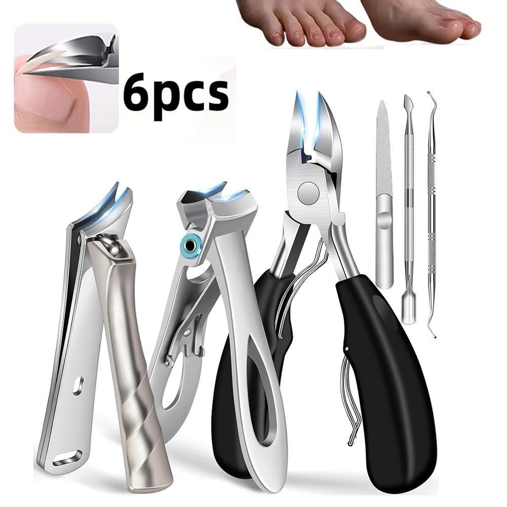 Heavy Duty Wide Opening Toenail Clippers Set for Thick Toenails and Ingrown Nail Relief