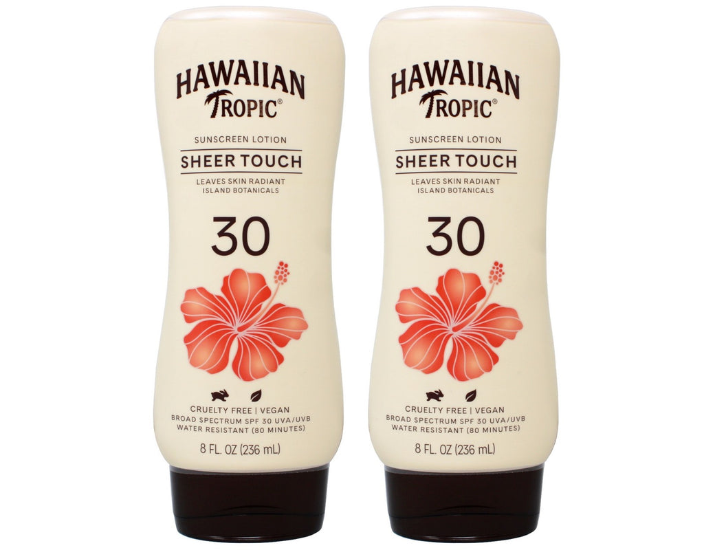 SPF 30 Sunscreen Lotion with Sheer Touch, Hydrating & Oil-Free - 8 oz, 2 Pack