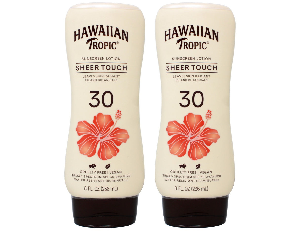SPF 30 Sunscreen Lotion with Sheer Touch, Hydrating & Oil-Free - 8 oz, 2 Pack