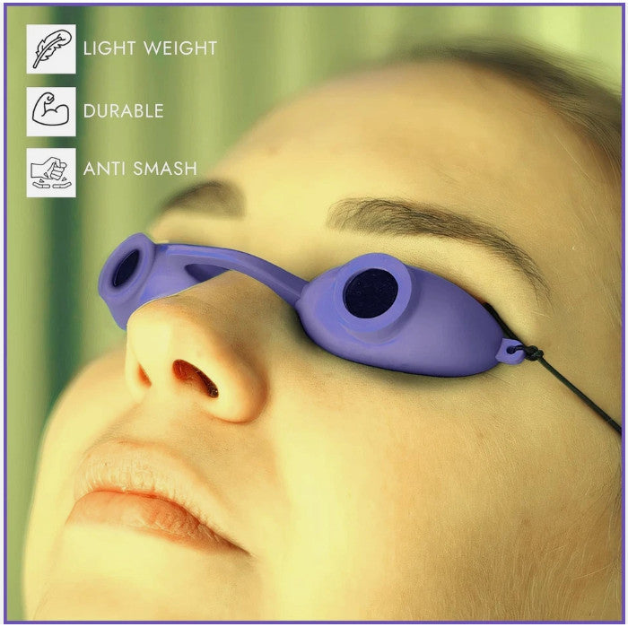 UV Eye Protection Goggles for Tanning Beds - 4 Pack Blue