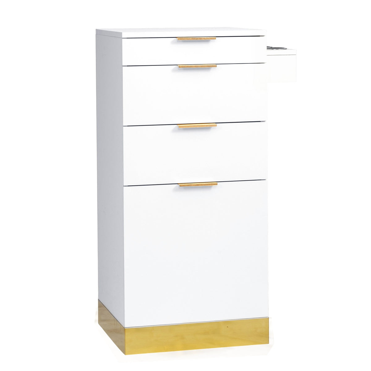 Hair Stylist Cabinet with 3 Heat-Resistant Dryer Holders and Storage