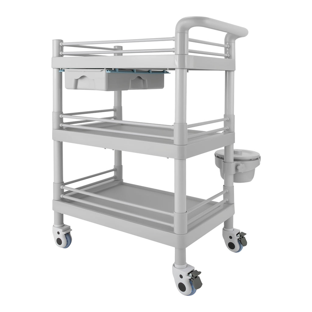 3-Tier Beauty Salon Cart with 4 Wheels and Large Storage Capacity