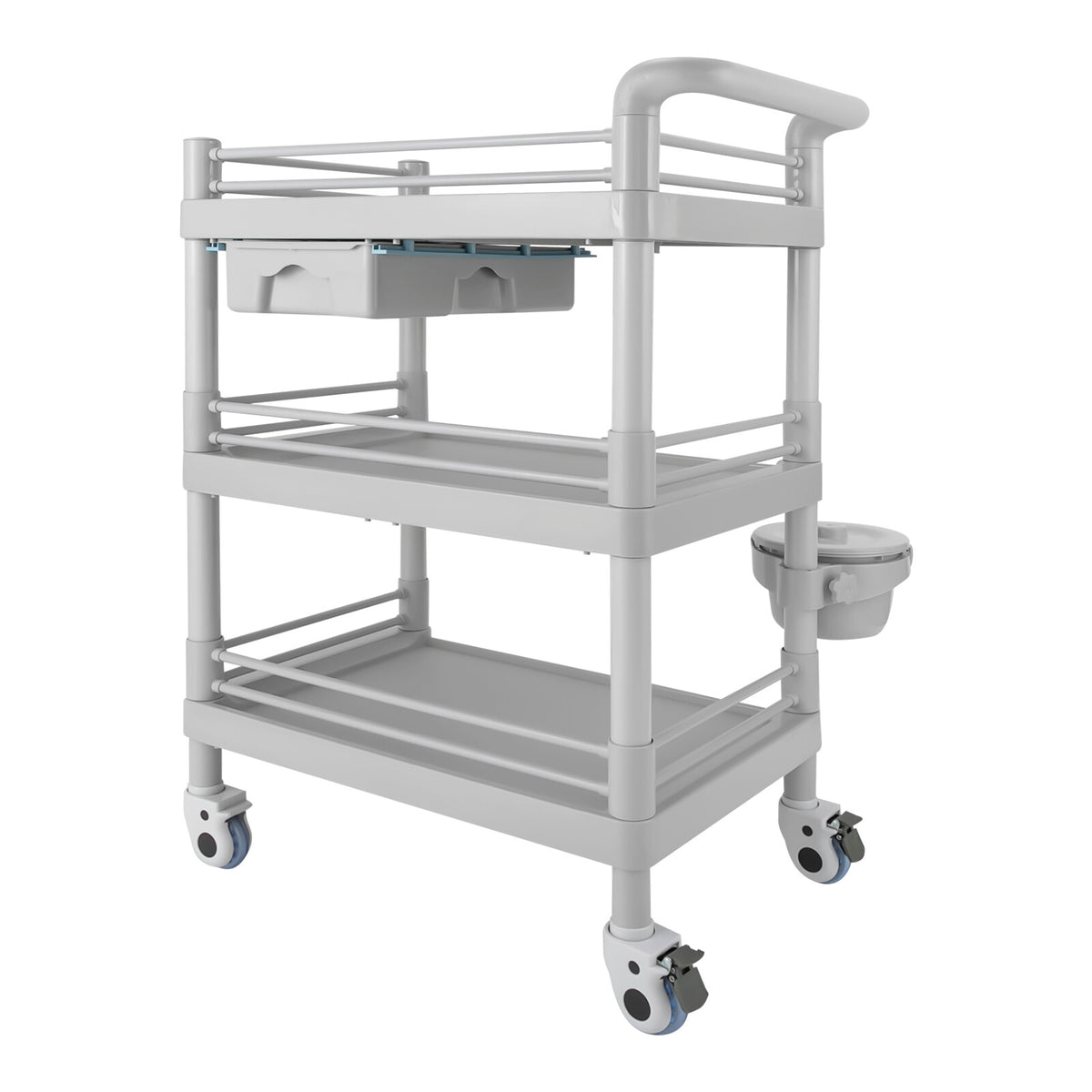 3-Tier Beauty Salon Cart with 4 Wheels and Large Storage Capacity