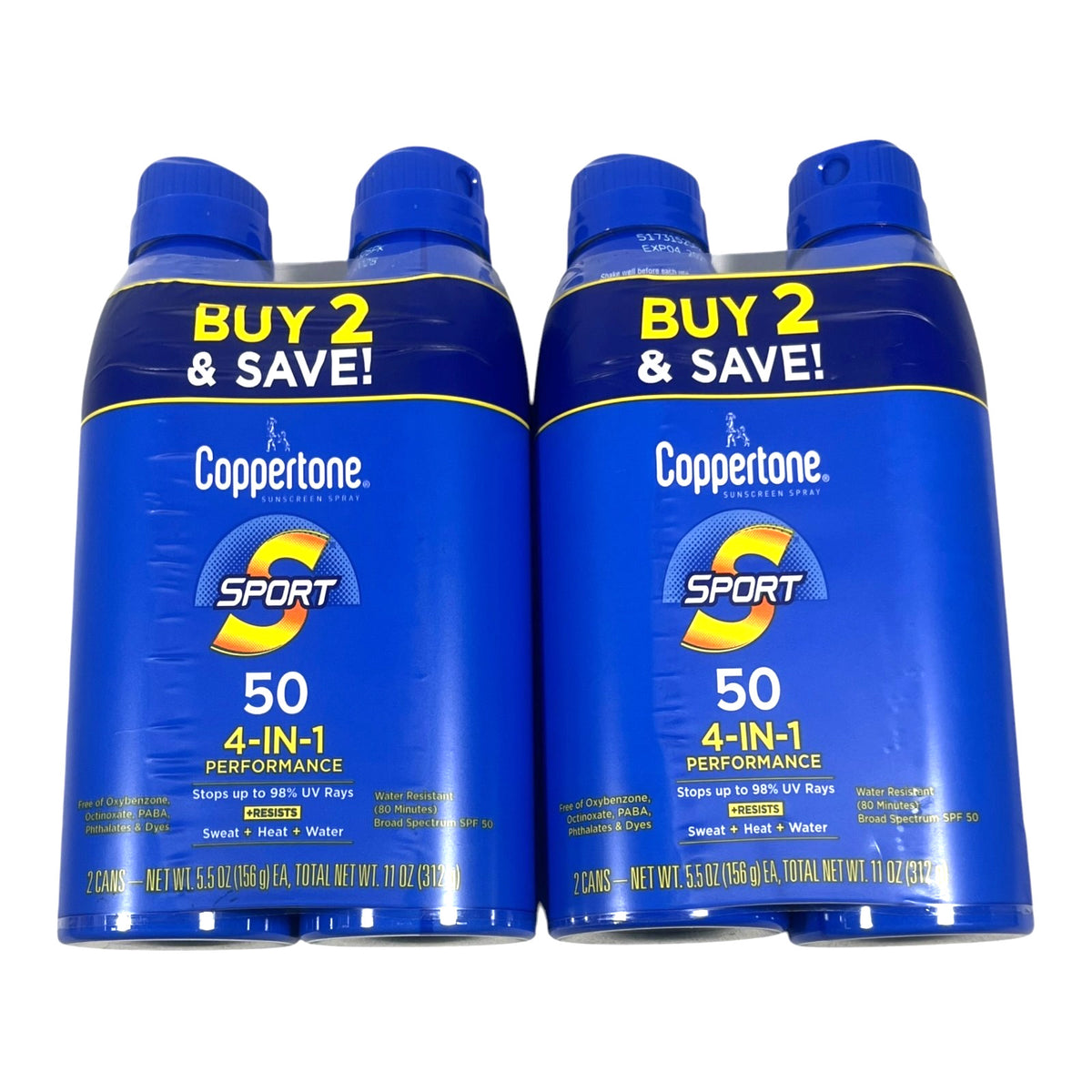 Sunscreen Spray SPF 50 5.5 oz - 2 Pack Hydrating UV Protection