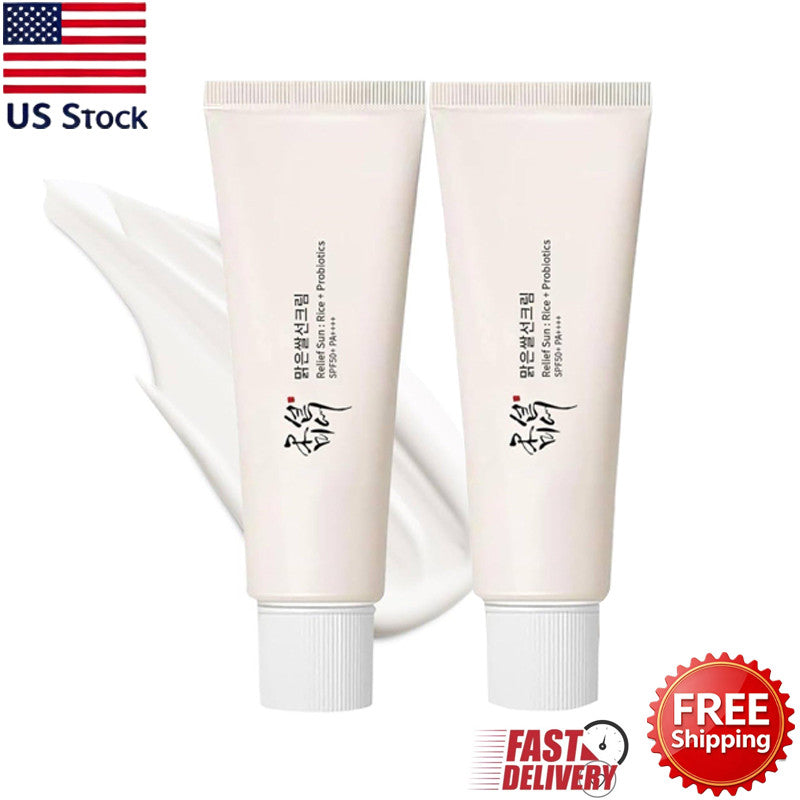 Sun Protection SPF50+ PA++++ Sunscreen Set - Rice & Probiotics, 50ML Pack of 2