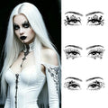 Halloween Eye Shadow Stickers 8 Sheets Multicolor Spider Webs Bats Skulls