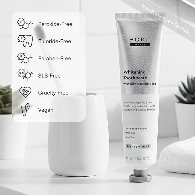 Fluoride-Free Nano Hydroxyapatite Toothpaste for Sensitive Teeth - Natural Whitening