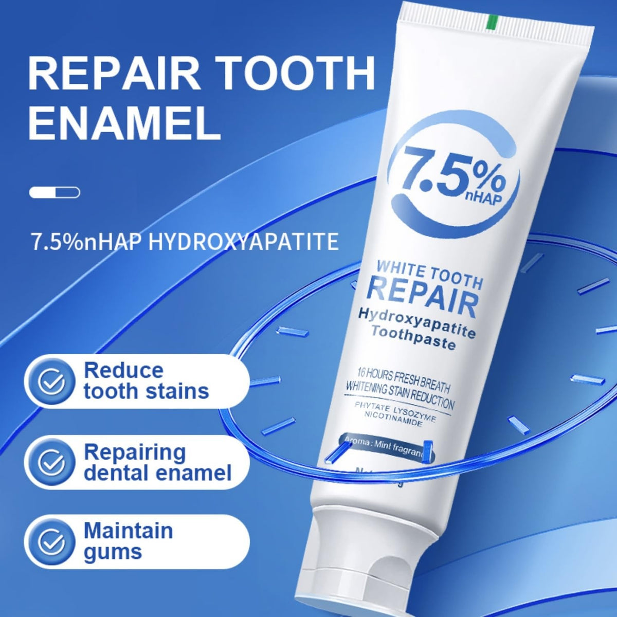 Nano-Hydroxyapatite Toothpaste Mint 7.5% Fluoride-Free Sensitivity Relief