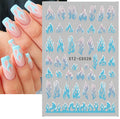 3D Holographic Fire Flame Nail Stickers Decal for DIY Nail Art - Multiple Colors