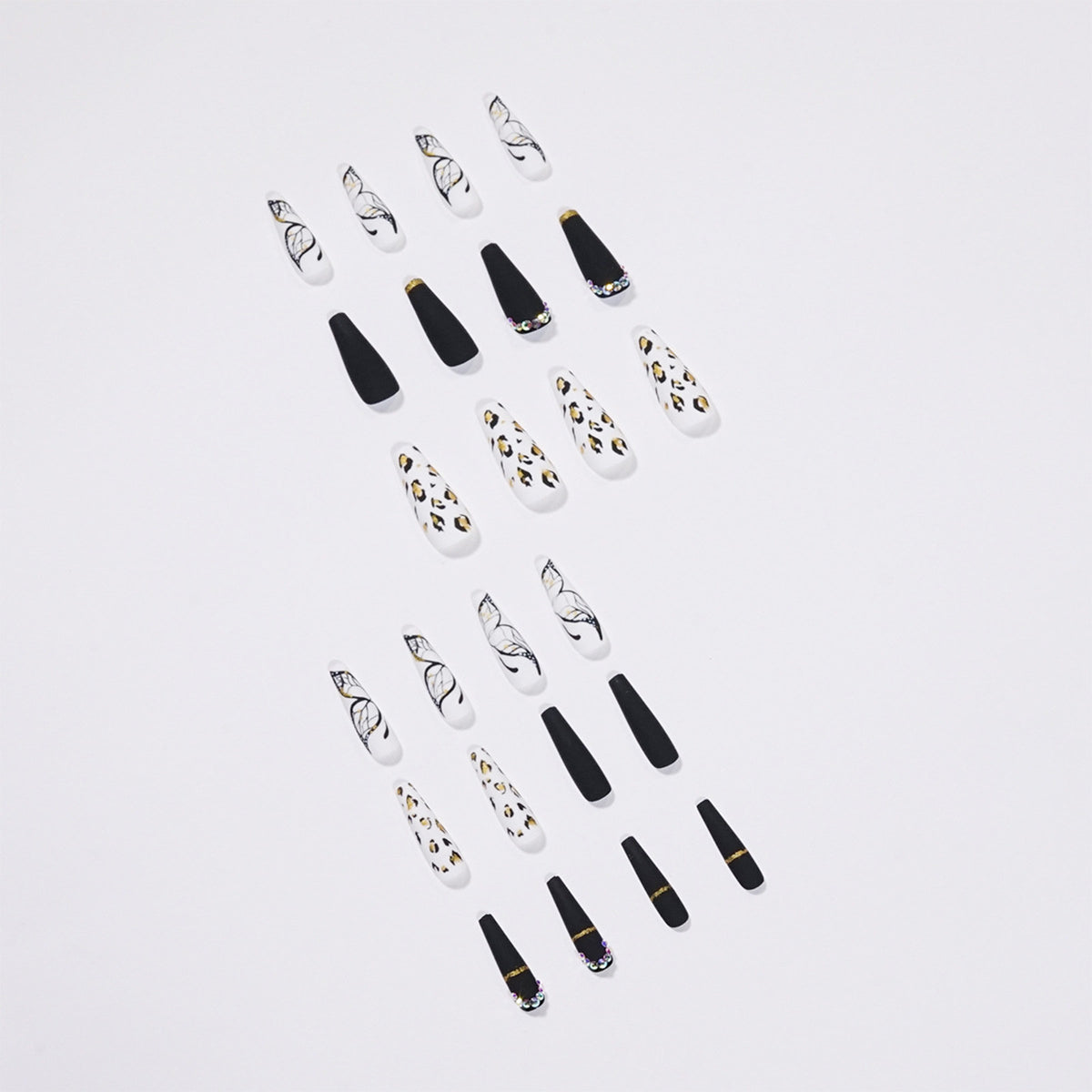 Long Coffin Nail Tips Set - Transparent Fake False Nails for Manicure