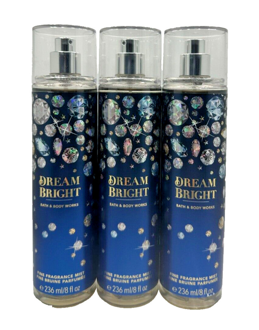 Bath & Body Works Dream Bright Fragrance Mist Set - 3 x 8 oz Body Sprays
