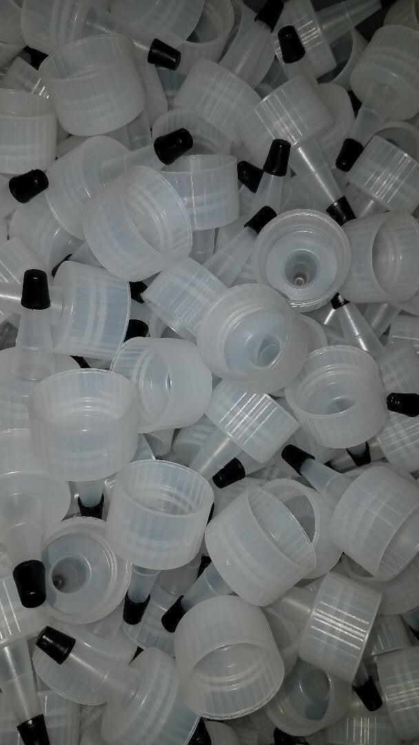Plastic Bottle Dispensing Caps with Tips - 24-410 Size, Multiple Variants