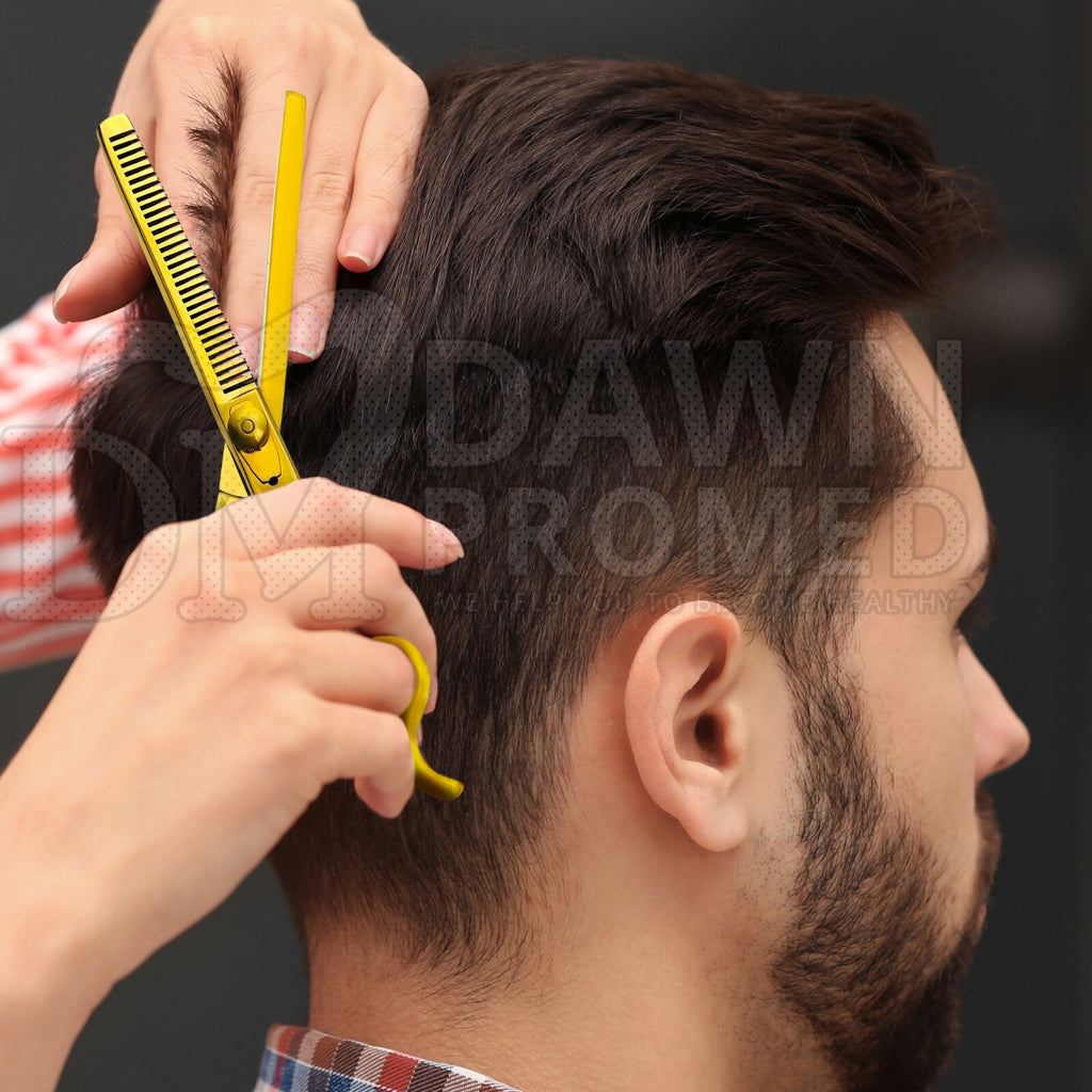 Professional 6.5 Inch Gold Hair Cutting Thinning Scissors Set for Barbers & Stylists