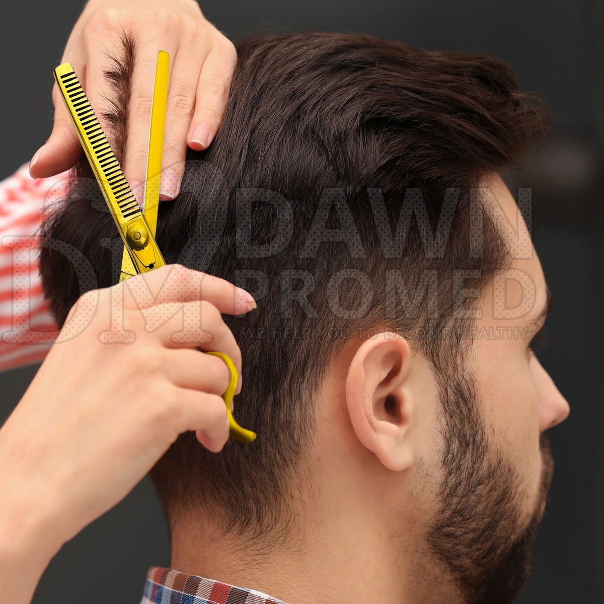 Professional 6.5 Inch Gold Hair Cutting Thinning Scissors Set for Barbers & Stylists